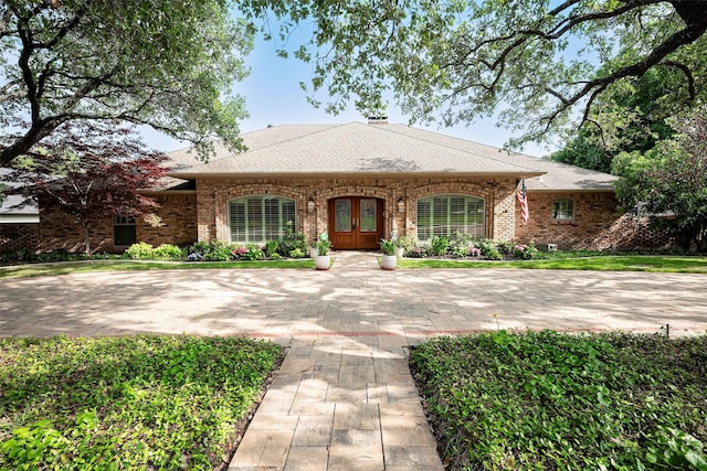 view of front of home with french doors