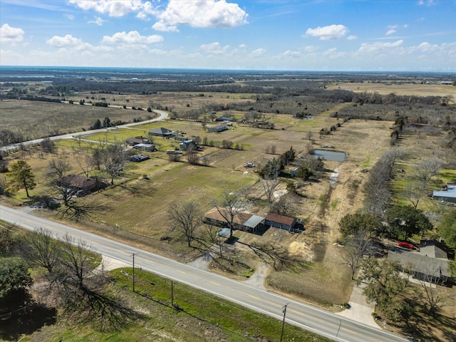 bird's eye view featuring a rural view