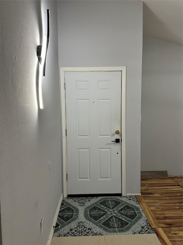 interior space featuring hardwood / wood-style flooring