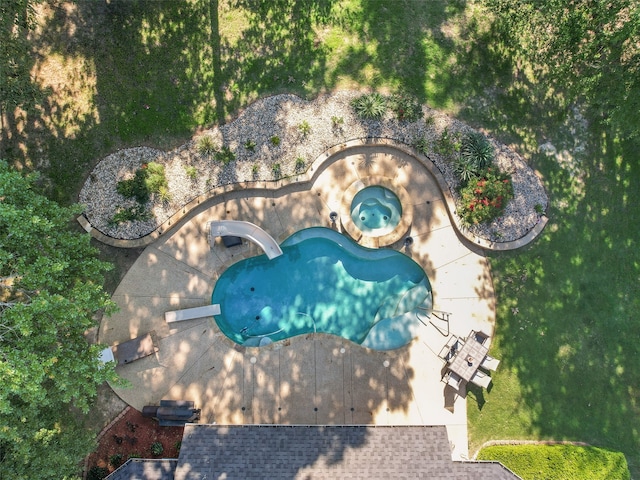 birds eye view of property