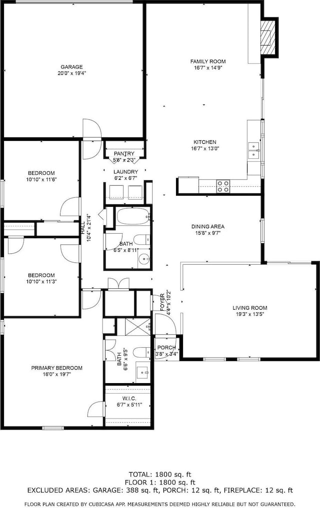 2118 Courtland Cir, Carrollton, TX 75007 - home floor plan