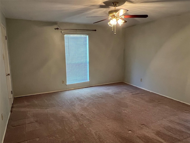 2118 Courtland Cir, Carrollton, TX 75007 - unfurnished room with carpet, a ceiling fan, and baseboards