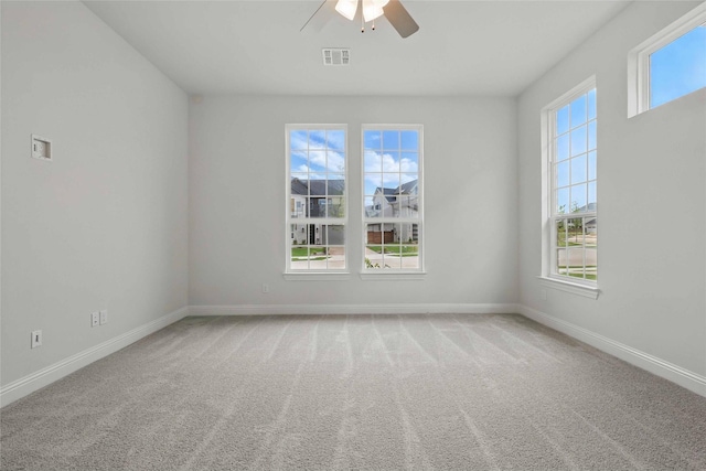 1804 Night Owl Way, Mesquite, TX 75181 - carpeted spare room with a ceiling fan, baseboards, and visible vents