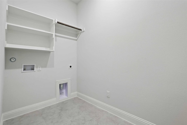 1804 Night Owl Way, Mesquite, TX 75181 - clothes washing area featuring baseboards, gas dryer hookup, hookup for a washing machine, laundry area, and electric dryer hookup