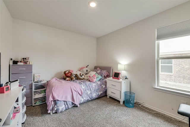 bedroom featuring carpet