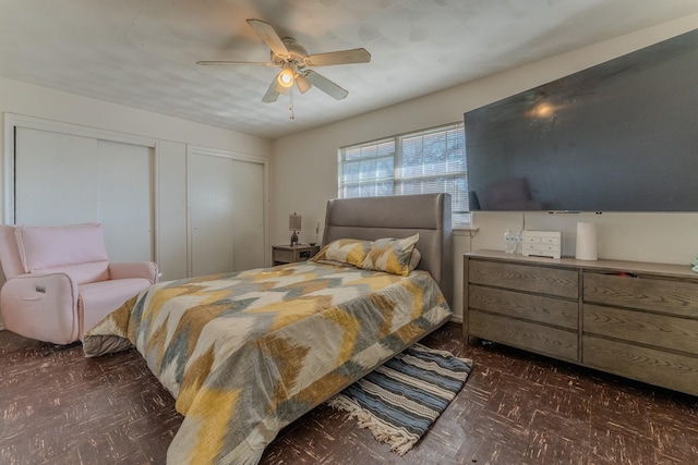 bedroom with ceiling fan