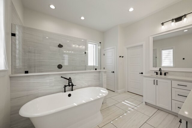 bathroom with tiled shower