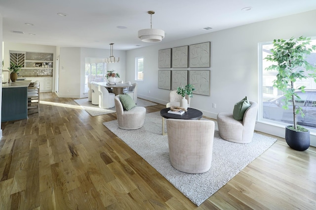 living room featuring hardwood / wood-style floors