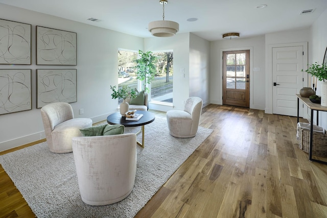 living room featuring hardwood / wood-style floors