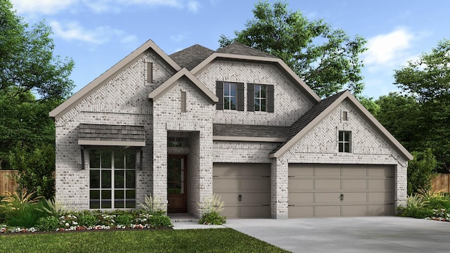 view of front facade with a garage