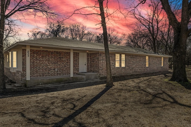 view of ranch-style house