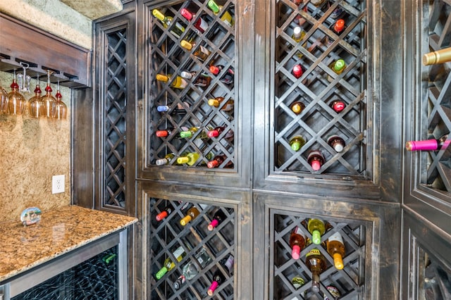 wine room with indoor bar