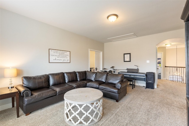 view of carpeted living room