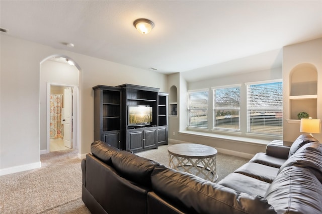 view of carpeted living room