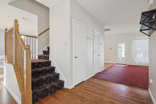 entryway featuring hardwood / wood-style floors