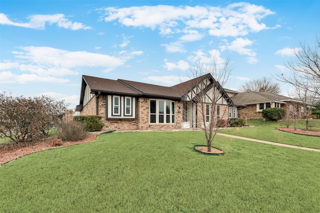 view of front of home with a front yard