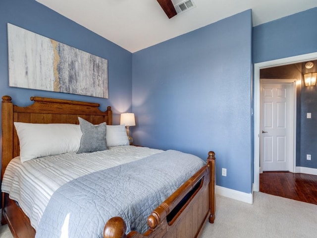 view of carpeted bedroom