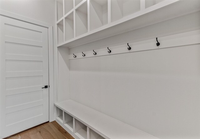 mudroom featuring wood finished floors