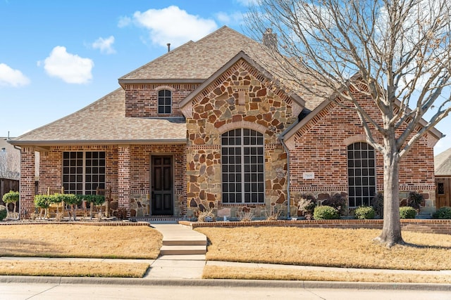 view of front of house with a front yard