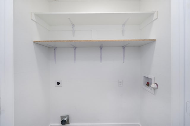 laundry room with washer hookup and hookup for an electric dryer