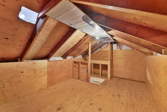 additional living space with vaulted ceiling