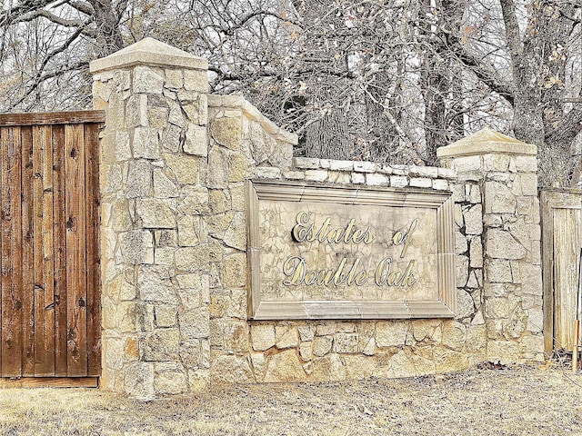 view of community sign