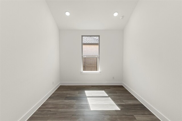 7221 Ladybug, Little Elm, TX 76227 - empty room with dark wood-style flooring, baseboards, and recessed lighting