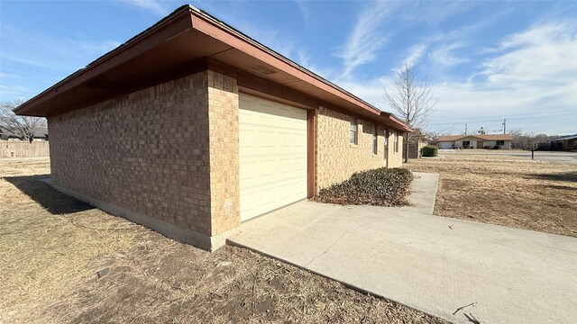 view of home's exterior featuring a garage