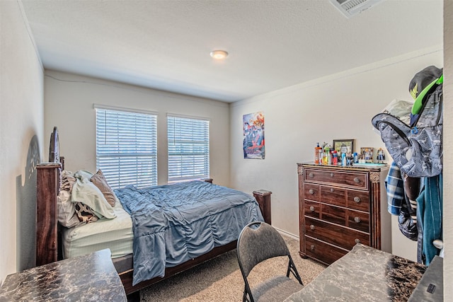 bedroom with carpet