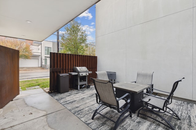 view of patio / terrace featuring area for grilling