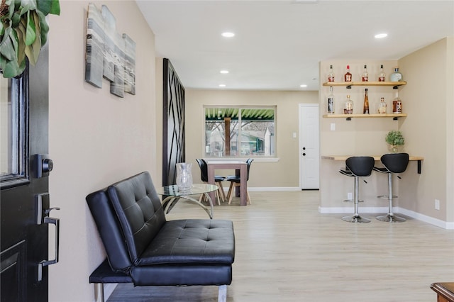 interior space featuring light wood-type flooring