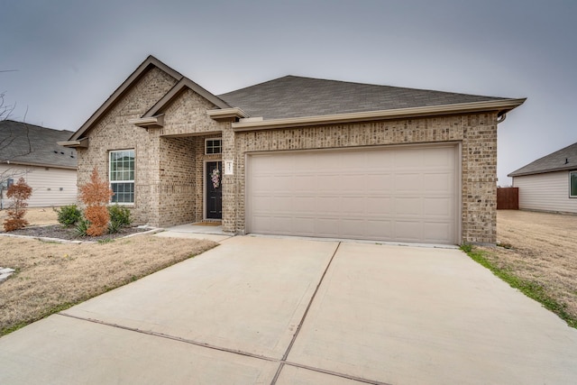 view of front facade with a garage