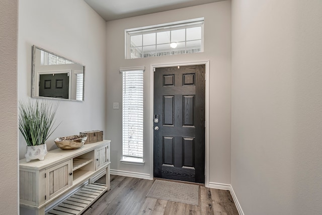 entrance foyer featuring light hardwood / wood-style flooring