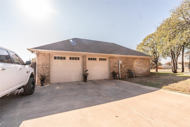 view of property exterior featuring a garage