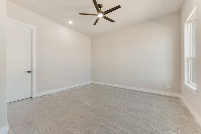 empty room with ceiling fan