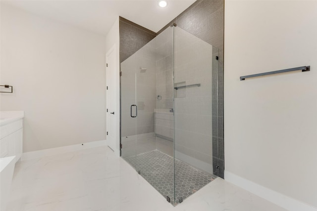 bathroom with walk in shower