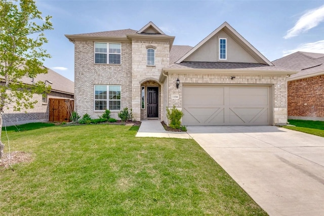 view of front of house with a front yard