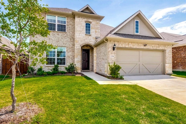 view of front of house featuring a front yard