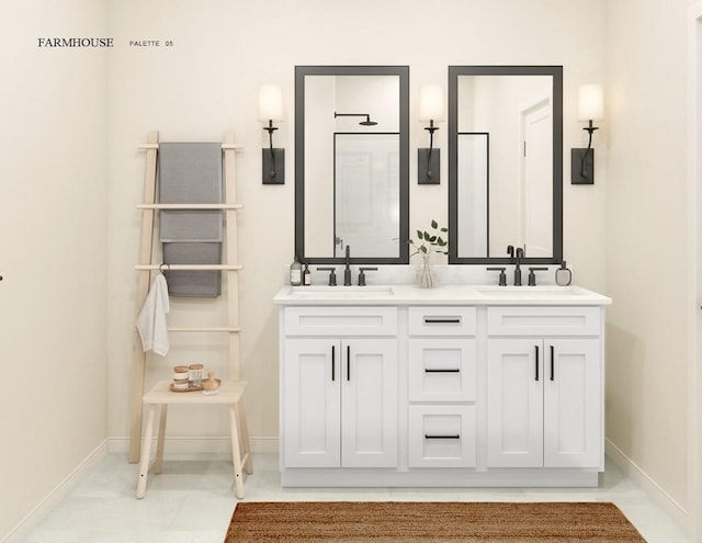 bathroom with vanity