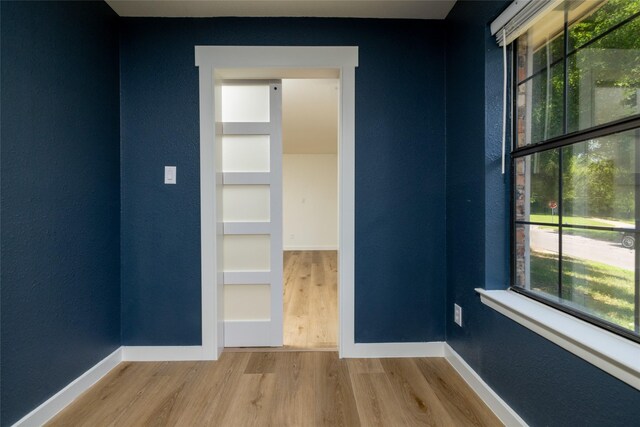 empty room featuring wood-type flooring