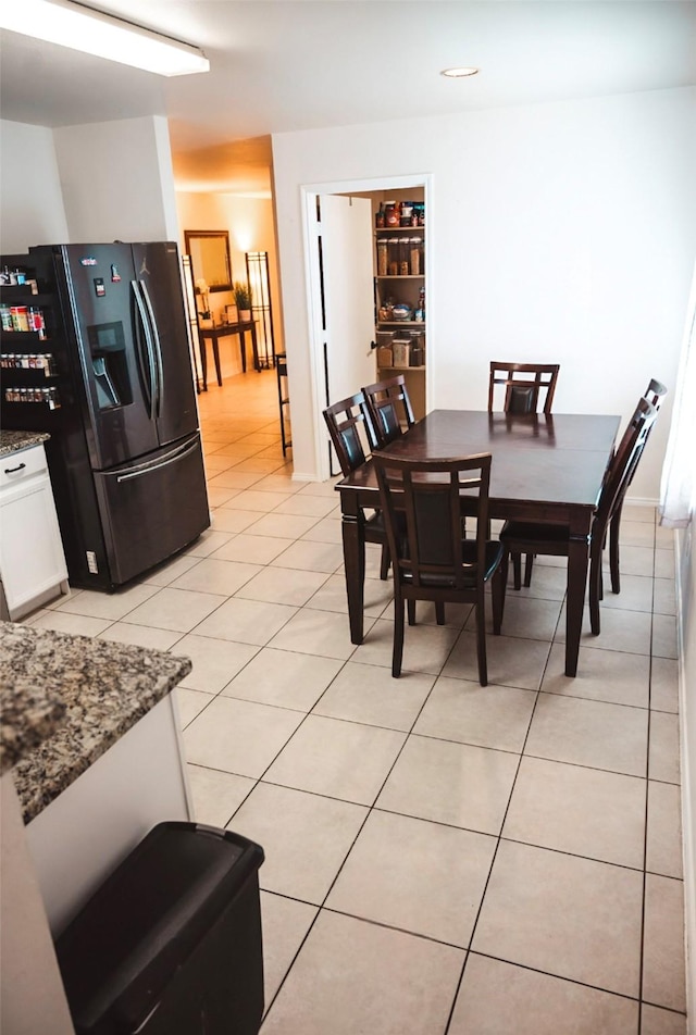 view of tiled dining room