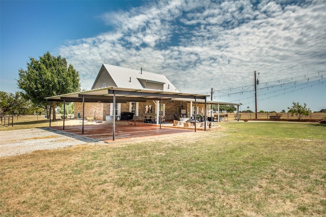 view of yard with a patio area