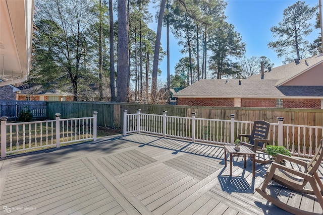 view of wooden deck