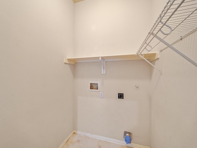 laundry area featuring hookup for an electric dryer, hookup for a gas dryer, and hookup for a washing machine