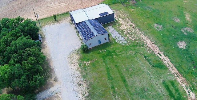 aerial view featuring a rural view