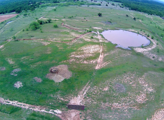 aerial view with a rural view