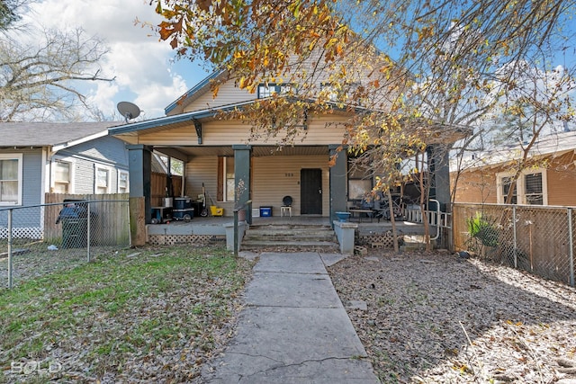 bungalow-style house featuring a porch