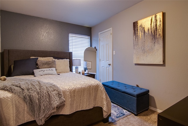 bedroom with carpet floors