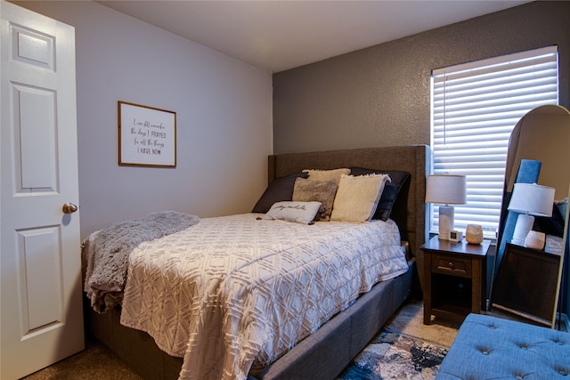 bedroom with carpet floors