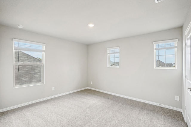 carpeted empty room with a wealth of natural light